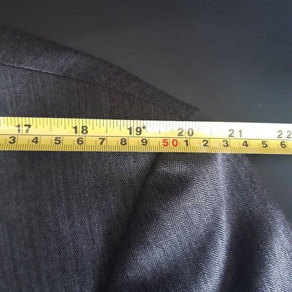 Boulevard Club SZ 46R 100% Wool Light Charcoal Herringbone Men's Sport Jacket - Picture 12 of 14